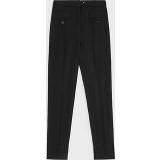 Ganni Trousers Light Twill Suiting 40 - Black - 40