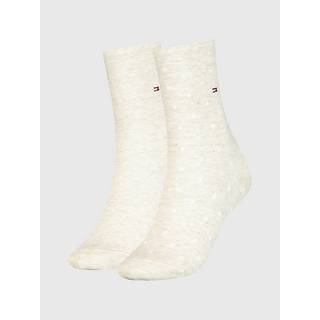 Tommy Hilfiger 2-pak Women Dot Sock - Vanilla - Str 35/38