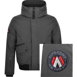 Superdry City Hooded Bomber Jacket Grey