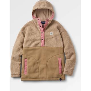 Passenger Women's Calla Hooded Recycled Polar-Lined Fleece Fleecejakke Damer størrelse S farve beige