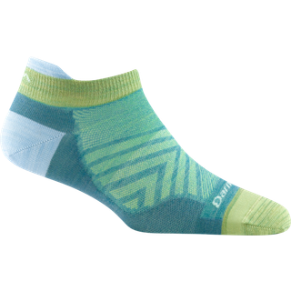 Darn Tough Women's Run No Show Tab Ultra-Lightweight Aqua, L (41-42.5)
