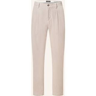 Marc O'Polo Herren Bundfaltenhose grau