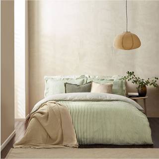 Yard Yard Forest Hebden Striped 100% Cotton Duvet Cover and Pillowcase Set