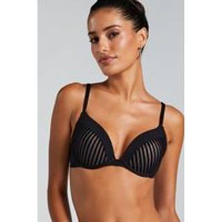 Hunkemöller Pia push-up BH, sort, Størrelse: 75D, Dame