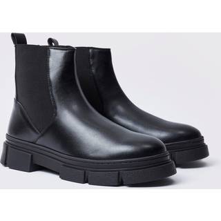 Mens Black Track Sole Chelsea Boot