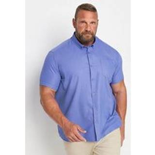 BadRhino Big & Tall BadRhino Big & Tall Blue Oxford Weave Short Sleeve Shirt