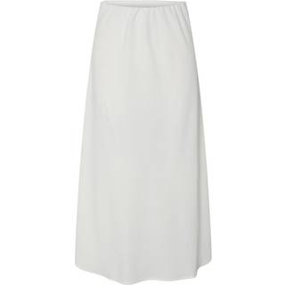 Pieces Pcfranan HW Midi Skirt Bright White XL