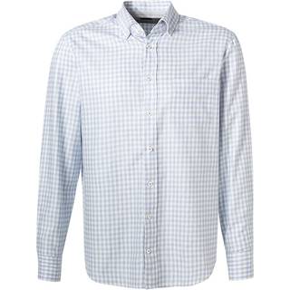 van Laack Herren Hemd blau kariert