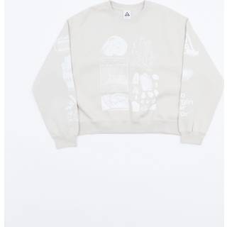 Sweatshirt Nike ACG &#34;Tuff Fleece&#34; Women&#39;s Therma-FIT Repel Crew-Neck Sweatshirt Lt Orewood Brn/ Summit White L - Summit White - L