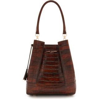 Isabel Bernard Femme Forte Minette Croco Brown Calfskin Leather Handbag IB21114-230