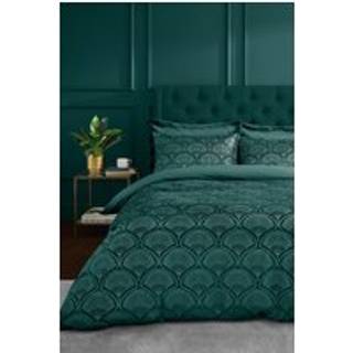 Catherine Lansfield Catherine Lansfield Teal Green Art Deco Pearl Duvet Cover and Pillowcase Set