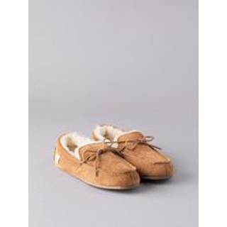 Lakeland Leather Lakeland Leather Tan Brown Mens Sheepskin Moccasin Slippers