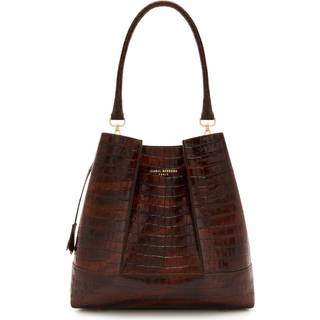 Isabel Bernard Femme Forte Macie Croco Brown Calfskin Leather Handbag IB25074-230