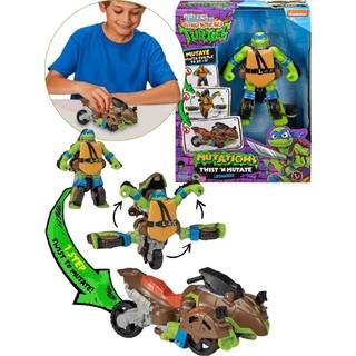 Turtles Mutant Mayhem Leonardo 2-i-1 figur og køretøj
