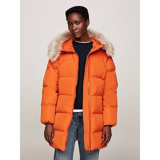 Down Faux Fur Hooded Coat