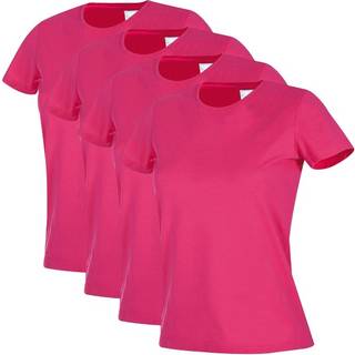 Stedman 4-pak Classic Women T-shirt - Darkpink - X-Large