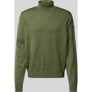 Maerz Herren Rollkragenpullover grün unifarben