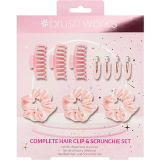 Brushworks Complete Hair Clip & Scrunchie Set sæt med hårelastikker og hårspænder