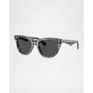 Burberry Kvinde BE4435 414787 Solbriller Acetat Grå Grå Cat Eye Normal