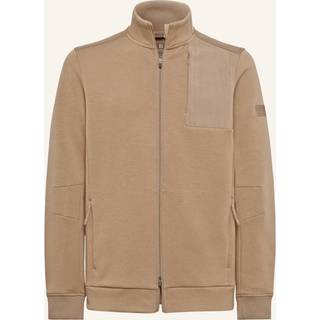 BOGGI MILANO Herren Sweatjacke beige unifarben