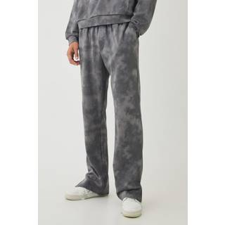 Mens Charcoal Regular Fit Suede Super Heavy Textured Jogger