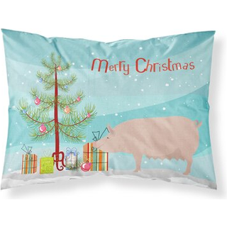 """" Caroline's Treasures """" """" Engelsk stor hvid grisjul """" """" Pillowcase Standard multicolor """"