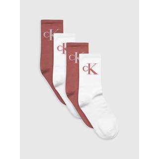 Calvin Klein 4-pak Women Logo Sock Gift Box - White/Pink - One Size * Kampagne *