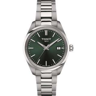 PR 100 T150.210.11.091.00 Dameur, Steel/Green, 34 mm