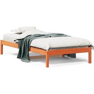 daybed uden madras 80x200 cm massivt fyrretræ gyldenbrun