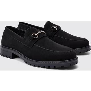Mens Chunky Snaffle Loafer With Metal Man Branding In Black