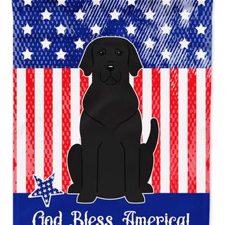 """" Caroline's Treasures BB3052GF Patriotic USA Black Labrador Garden Størrelse udendørs flag Multicolor """"