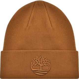 Timberland Tonal Embroidery Beanie Brown