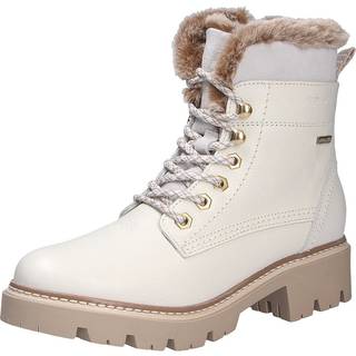 Tamaris Lace Up Winter Boots wei? Leder wasserabweisend 1-26275-43