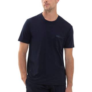 Mey Herren T-Shirt blau Baumwolle & Mix unifarben