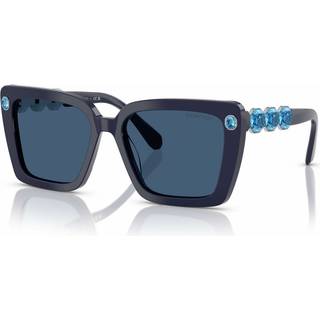 Swarovski Kvinde SK6032 100455 Solbriller Acetat Blå Blå Firkantet Normal