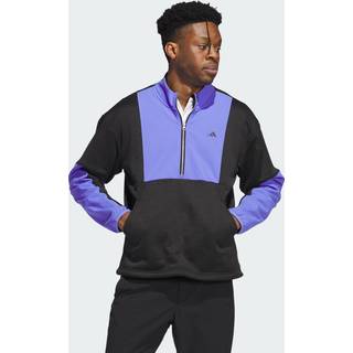 Go-to Dwr Hybrid Half Zip Pullover trøje - Black / Cobalt Blue - XL