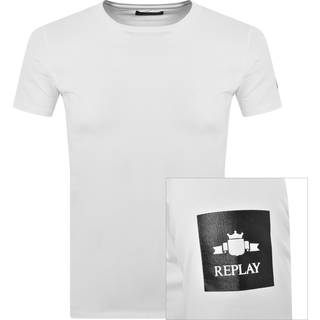 Replay Logo T Shirt Whte