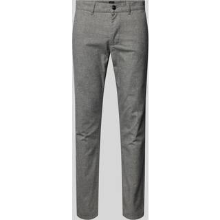 BOSS Orange Herren Hose grau meliert Slim Fit