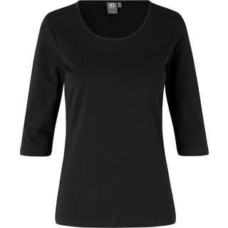 ID Stretch T-Shirt m. 3/4-ærme Sort - S