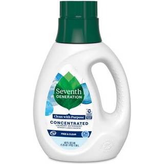 Syvende generation af naturlige 53 belastninger koncentreret vaskeri Detergent Gratis & Clear - 40 fl oz