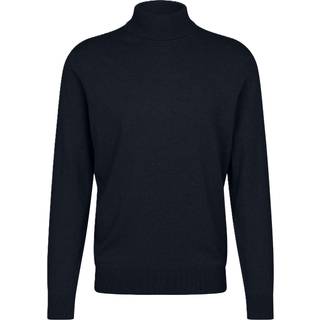 bugatti Herren Rollkragenpullover blau unifarben