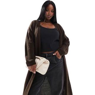 Yours Curve Yours Curve Chocolate Maxi Cardigan