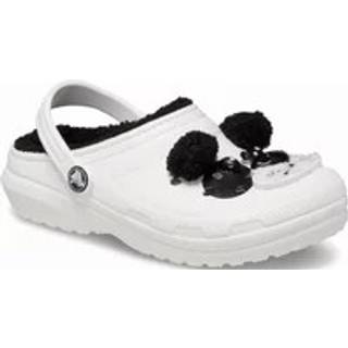 Crocs kids Toddler Classic Lined I AM Panda Bear Clogs Chalk/Black 24