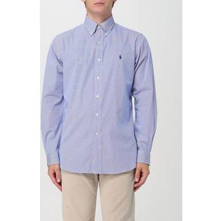 Polo Ralph Laurentil mænd. 710928255007 Skræddersyet skjorte blå (M), Casual, Bomuld, Klassisk, Lange ærmer