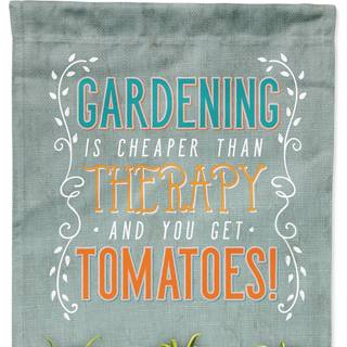 """" Caroline's Treasures BB5432GF Garden Størrelse Havearbejdsterapi og tomater flagger lille flerfarvet """"