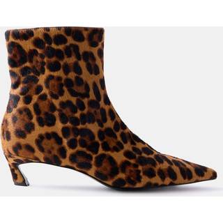 Mint Velvet Leopard Print Leather Textured Ankle BootsEU 36 (UK 3)
