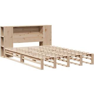 seng med reol uden madras 120x190 cm massivt træ