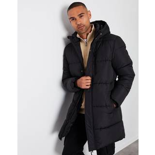 Threadbare brusefast Med hætte Vandtæt Longline Puffer CoatXX-Large