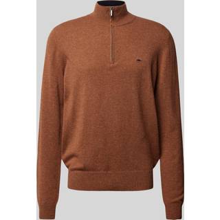 Fynch-Hatton Herren Troyer braun unifarben