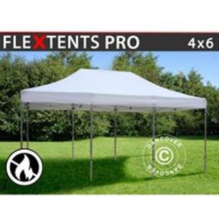 Foldetelt FleXtents Easy up pavillon PRO 4x6m Hvid, Brandhæmmende